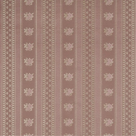 Designer Fabrics 54 in. Wide Gold And Pink- Floral Striped Brocade Upholstery Fabric D126